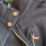 Lauren Ralph Lauren Women’s Black Cotton Ribbed Jacket Size Large Photo 4