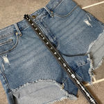 Good American  Good Curve Distressed Denim Shorts size 29 Photo 5