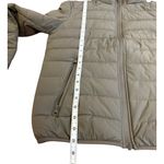 ZARA Light Brown Long Sleeve Full Zip Hooded Puffer Jacket Women's Size Small Photo 4