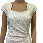 Tahari  Arthur S Levine Cream Lace and Sequin Zip Back Maxi Dress Gown Womens 8 Photo 1