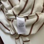 Maurice's  24/7 Cozy White & Brown Striped Dolman Oversized Tee Photo 9