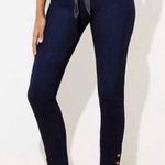 Loft Dark Wash Denim Curvy Skinny Jeans with Button Up Ankles Womens Size 4 / 27 Photo 0