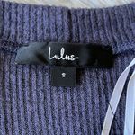 New Lulus Women’s Sweet Comfort Heather Navy Blue Button Photo 4