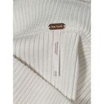 Free People solid gold rib knit mini skirt in ivory size medium Photo 6