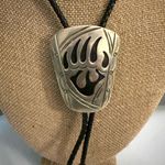 LN Hopi Native American Bear Paw Bolo Tie Silver Photo 0