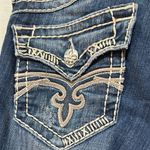 Rock Revival Women’s Capri Jeans Sz 26 Embellished Pockets Distressed Denim Photo 8