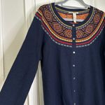 Lucky Brand  y2k fair isle beaded wool blend cardigan sweater Photo 2
