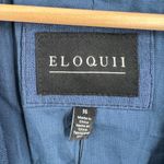 Eloquii  Blazer Navy Linen Blend One Button Closure Notch Lapel Womens 16 New Photo 3