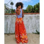 Free People  Linen Bali Honeydew Jumpsuit in Fiesta Combo Size Small NWT Bohemian Photo 15