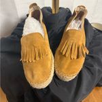 Fabiolas Fringed Suede Loafers in Tan Orange Size 10.5 Photo 3