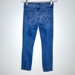 Mother The Mid Rise Dazzler Ankle Fray We The Animals Denim Jeans Sz 25 Blue Photo 2