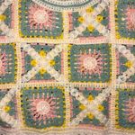 Kirious  Los Angeles Crochet pink yellow green and white Crop Top Size Small. Photo 1