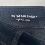 AG Adriano Goldschmied  The Farrah Skinny High Rise Black Velvet Pants Size 27 Photo 3