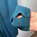 Athleta Canopy Wrap Cardigan Nirvana Ocean Teal Thumbholes Pockets Oversized XS Photo 6