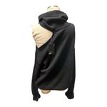 Paige Raundie black wool blend cold should asymmetrical turtleneck sweater Large Photo 4