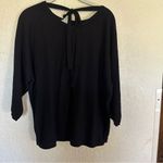 Chico's Women's Black Tie Back Lightweight Knit Sweater Size 2 Photo 2