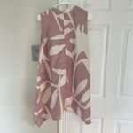 GERSHON BRAM Tunic Top Medium Sleeveless Pink Floral Asymmetrical High Low Hem Photo 6