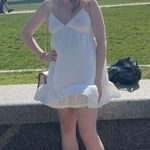 LA Hearts White Crepe Mini Sun Dress Photo 0