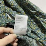 Urban Outfitters  Blouse Top Women's Small Green Floral 100% Rayon Plunge Neck Sm Photo 5