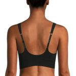 Avia Black Medium Support Molded Plunge Sports Bra Photo 2