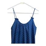 Vintage Georgette Traboulsi Blue Floral Slip Dress – 42” Long – Side Slits Size XS Photo 1