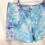 Cato Plus Size 18W Denim Shorts Handmade Tie Dye Denim Shorts Blue Purple 167 Photo 2