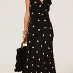 Jason Wu Black Floral Flutter Sleeve Dress Photo 0