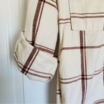 Universal Threads Universal Thread Cute Cream & Brown Plaid Flannel Dress/Shacket with Pockets | M Photo 5