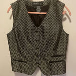 Liz Claiborne  Black and Gold Vest Made in US Size 12 Photo 0