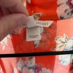 Victoria's Secret  NWOT Womens Orange Cocoon Style Floral Kimono Swim Cover XS/S Photo 3