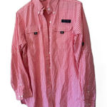 Simply Southern  Button Down Shirt Pink Gingham XL Photo 0