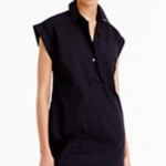 J.Crew  Black Poplin Shirt Dress Photo 0