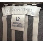 London Times  Sheath Dress 12 Vibrant Stripes Geometric Bold Career Modern Chic Photo 3