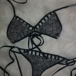 REEF  S Black White Geo Bikini Swim Suit Photo 0