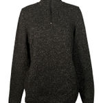 Thread & Supply Black Fleece Quarter Zip Pullover Sweater Large Photo 0