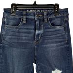 American Eagle  SZ 4 Super Hi-Rise Jeggings Jeans Distressed Rips Stretch Zip-Fly Photo 1