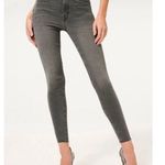 Good American Grey Good Waist Crop Raw Hem Skinny Jeans Size 29 Photo 0