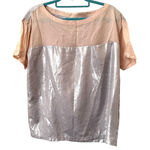 MM6 MAISON MARTIN MARGIELA Metallic Relaxed Blouse Sz44 (US8) Silver Size 8 Photo 0