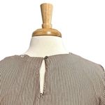 Erica Tanov Stripe Long Sleeve Popover Dress Modern Minimalist size 10/12 Photo 4