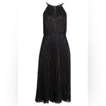 Theory NEW  Pleated Lace Halter Midi Dress, Black Size 2 New w/Tag Retail $595 Photo 1