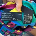 Diane Gilman Collectibles by Vintage 80s Colorful Retro Silk Button Down Shirt Photo 2