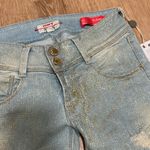 MET JEANS | Women’s Distressed Bedazzled Denim Skinny Jeans Blue Size 28 Photo 3