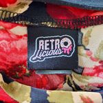 Early 2000's Romantic Goth Black Red Rose Drop Waist Retro Midi Dress Size M Size M Photo 6