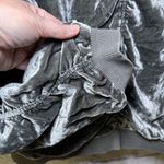 Free People  Jacket Womens M Gray Crushed Velvet Bomber Ruched Boho Photo 6