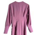 Tibi  Pink Lace Up Corset Long Sleeve Twill Midi Dress Size 10 Photo 10