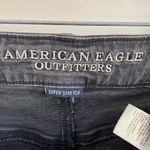 American Eagle  Faded Black Super Stretch Hi-Rise Distressed Shortie Shorts Photo 3