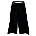 We The Free Free People SZ 27 Jeans Super Wide Leg Button-Fly Hi-Rise Black  Photo 3