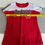 Wisconsin Badgers Red White Black Stripe Short Sleeve Women’s Tee Shirt Medium Photo 5