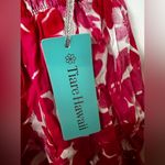 Tiare Hawaii Women's Olivia Skirt Ruffled Pink Floral New Smocked Waist Size XS Photo 4