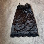 Black Lace Trim Satin Chemise SIZE S Photo 4